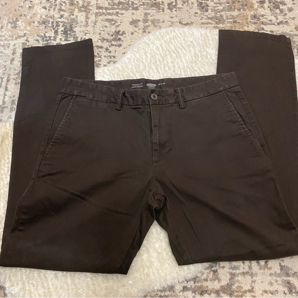 Old Navy Men's Dark Brown Chinos